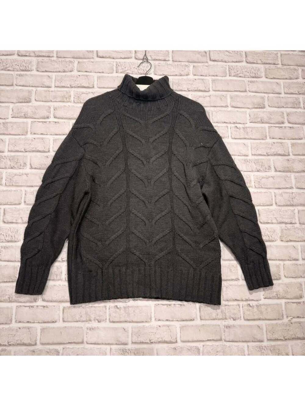 Babaton Wool/Cashmere Turtle Neck Cable Knit Sweater Women's M